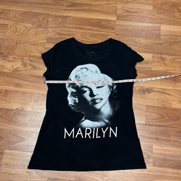 Marilyn Monroe Womens Black Short Sleeve Pullover Graphic Tee Shirt XL - Picture 4 of 9
